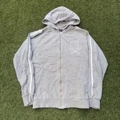 657 HYDROGEN Skull Gray Zip Hoodie Y2Kのサムネイル