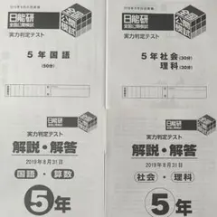 〚合格〛日能研5年8月公開模試テスト★予習復習に【多数出品★同梱割】5-831のサムネイル