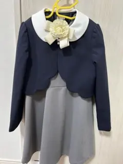 フォーマルドレス ネイビー グレー130