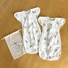 Coperta ベビースリーパー 2枚セット くま柄 Sサイズ