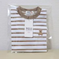 新品 未使用 POLO Baby くま刺繍 ボーダー Tシャツ 80
