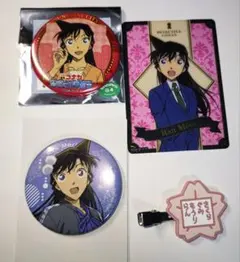 名探偵コナン　サンシャイン　隻眼の残像 　缶バッジ　毛利蘭 4点セット