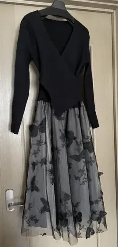 エレガント　チュールワンピ