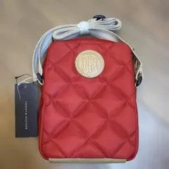 TOMMY HILFIGER キルティング ショルダーバッグ レッド　新品未使用のサムネイル