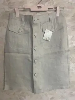 麻100% スカート