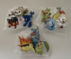 ポケモン　旅立ちの３匹アクリルスイング　3点セット