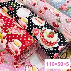 un/no 水玉＆ケーキ シーチング 生地