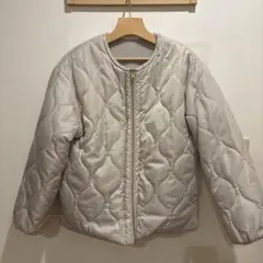 レディースホワイト キルティングジャケット