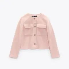 ZARA ゴールドボタンクロップドジャケット