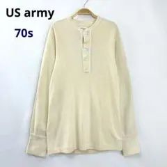 70s 米軍 ヘンリーネック アンダーシャツ サーマル ミリタリー S161 