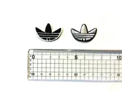 レア❷点 adidas BIG刺繍ワッペン アイロン パッチ ブラック ホワイト