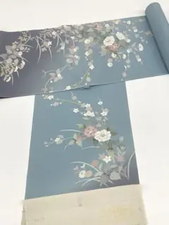 付け下げ 手描 加賀友禅 浜ちりめん 作家物 落款入 正絹 反物 T9617 