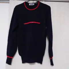 FILA ネイビー ニットセーター ジップつき