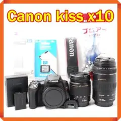 Canon kiss x10 一眼レフカメラ スマホ転送 ダブルレンズセットのサムネイル