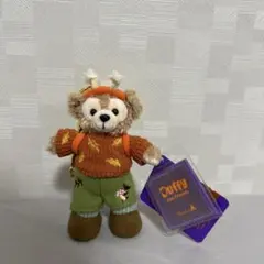 残り1　香港ディズニーハロウィン限定　ダッフィーぬいぐるみチャーム キーホルダー
