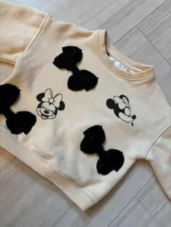 zarakids リボン　トレーナー　ミニーマウス　ディズニー　スウェットシャツ