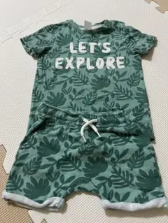 リーフ柄 H&M Tシャツ・ショートパンツセット　ベビー　80cmサイズ