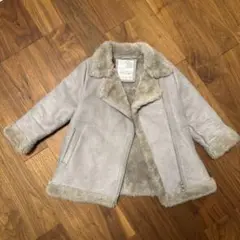 ZARA GIRLS ライダースジャケット風コート 122cm