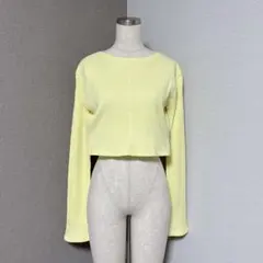 ミスティック リブ ショート カットソー イエローのサムネイル