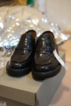 完売品　JieDa ジエダ クロコ型押し ローファー 41 ブラック 厚底