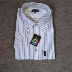 Polo ストライプ ボタンダウンシャツ L