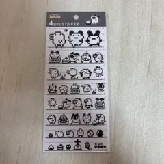 最安値！！！！たまごっち　4サイズステッカー ドット　シール　モノクロ