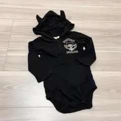 【美品】ヒステリックミニ　ヒスミニ　長袖ロンパース　デビル　フード付きロンパース