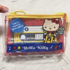 新品未使用 ハローキティ クリアカセット風ポーチ