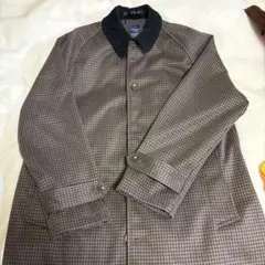 BACK NUMBER チェック柄 ステンカラーコート M
