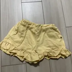 アプレレクール　フリル付き黄色半ズボン100cm