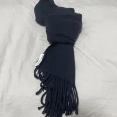 【美品】Giorgio Armani ネイビー マフラー