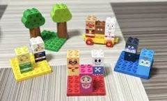 アンパンマン ブロックラボ まとめ売り 人形 プレート付き 車付き　知育玩具