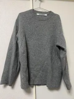 PERVERZE グレー系ストライプ ニットセーター PERVERZE グレー系ストライプ ニットセーター