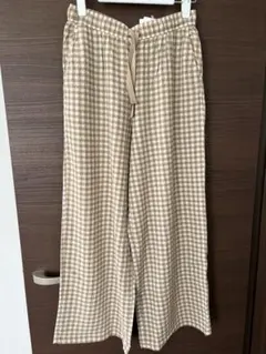 シアサッカー イージーパンツ ユニクロ プリンセス タム・タム ベージュ