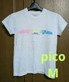 Piko 半袖Tシャツ ホワイト グラデーションロゴ　Мのサムネイル