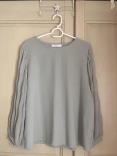 chocol raffine robe プリーツ袖カットソー ライトグレーのサムネイル