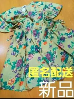 チュニック　ワンピース　ボタニカル　ゆったり　楽チン重ね着　ヴィンテージフラワー