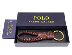 Polo Ralph Lauren　編み込みレザーキーリング　箱付き　43744