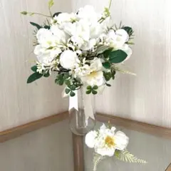 【ブートニア付き】ウェディングブーケ