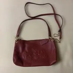 COACH ショルダーバッグ 深い赤色