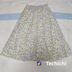 美品　Techichi　花柄フレアロングスカート
