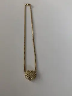ハート型 ネックレス ストーン付き