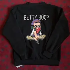 Betty Boop　トレーナー　ブラック　Lサイズ　スウェット 上のみ