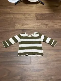 プティマイン　ストライプ　長袖Tシャツ