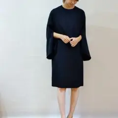 ella selectshop コットンツイルアシンメトリーコート ネイビー - メルカリ