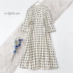 極美品ꕥヌキテパ 完売品 人気 ポプリンフラッププリントウエストストリングドレスのサムネイル