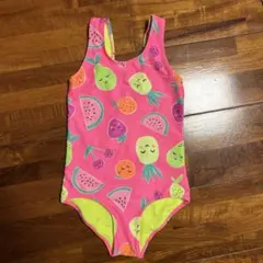 キッズ用 フルーツ柄 ワンピース水着 ピンク