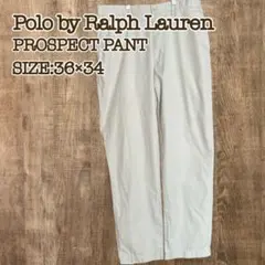 90s ラルフローレン ポロチノ プロスペクト ベージュ テーパード 36/34