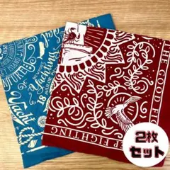 【2枚】バンダナ　ヴィンテージ　アメカジ　レトロ　カウボーイ　ストリート　大判