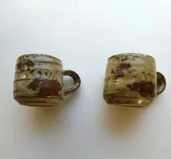 『昭和レトロ」陶器 コーヒーカップ2個セット 焼き物